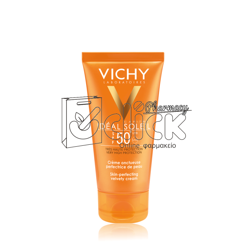 VICHY Ideal Soleil Αντηλιακή κρέμα προσώπου για Βελούδινη επιδερμίδα SPF 50+ 50ml