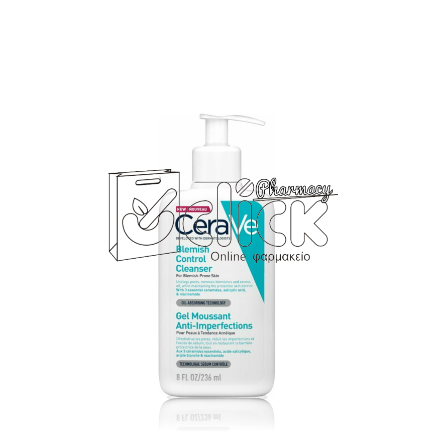 CERAVE Blemish Control Cleanser Gel Καθαρισμού Προσώπου για Ατέλειες 236ml