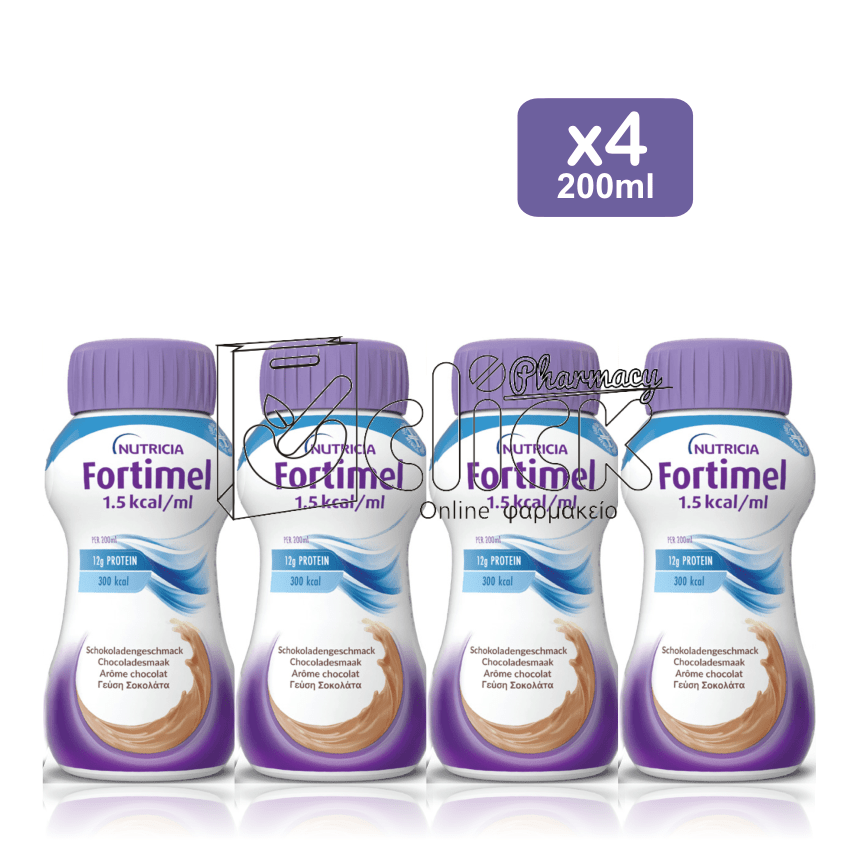 NUTRICIA Fortimel Protein 1.5 kcal 4x200ml - Σοκολάτα